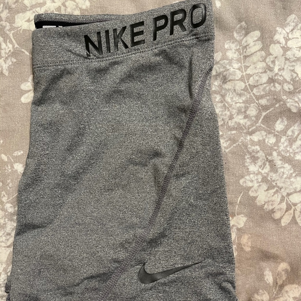 grey nike pro shorts